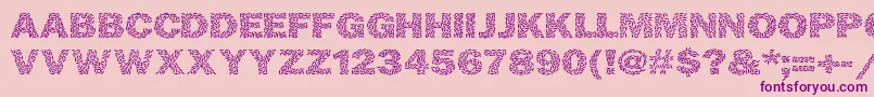 Ricecakes Font – Purple Fonts on Pink Background