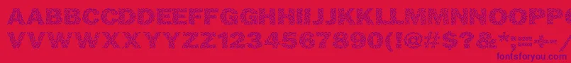 Ricecakes Font – Purple Fonts on Red Background