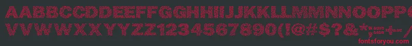 Ricecakes Font – Red Fonts on Black Background