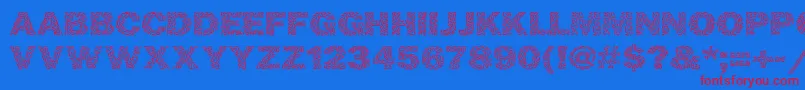 Ricecakes Font – Red Fonts on Blue Background