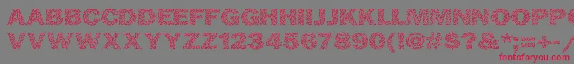 Ricecakes Font – Red Fonts on Gray Background