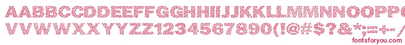 Ricecakes Font – Red Fonts on White Background