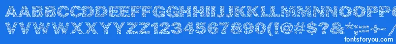 Ricecakes Font – White Fonts on Blue Background
