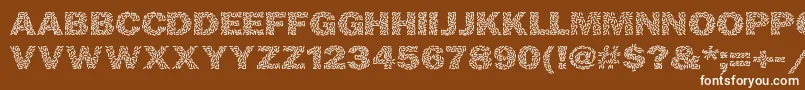 Ricecakes Font – White Fonts on Brown Background