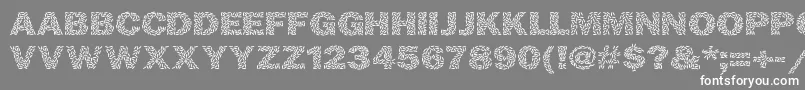 Ricecakes Font – White Fonts on Gray Background
