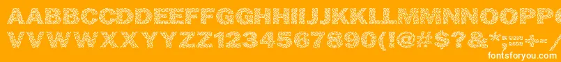 Ricecakes Font – White Fonts on Orange Background