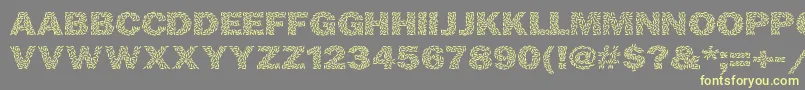 Ricecakes Font – Yellow Fonts on Gray Background