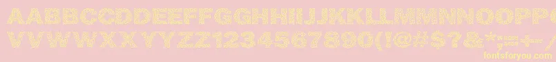 Ricecakes Font – Yellow Fonts on Pink Background