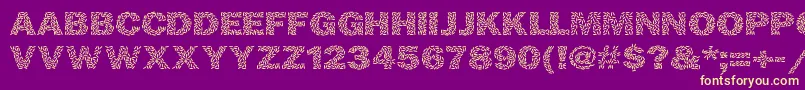 Ricecakes Font – Yellow Fonts on Purple Background