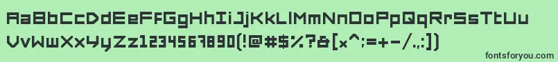 ForcedSquare Font – Black Fonts on Green Background
