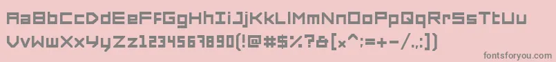 ForcedSquare Font – Gray Fonts on Pink Background