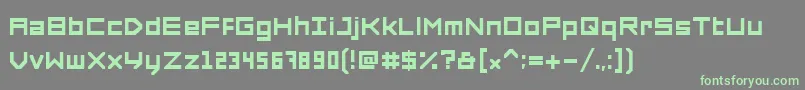 ForcedSquare Font – Green Fonts on Gray Background