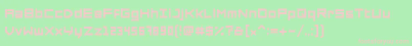 ForcedSquare Font – Pink Fonts on Green Background