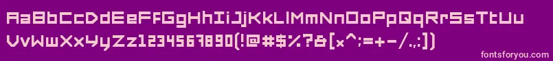 ForcedSquare Font – Pink Fonts on Purple Background