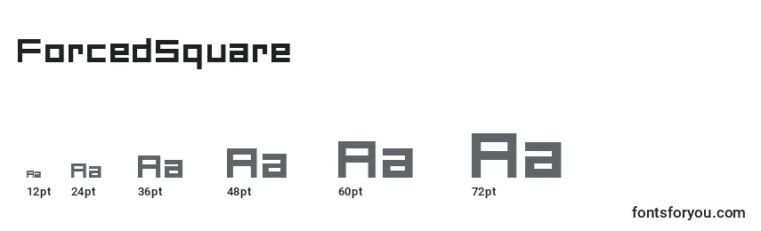 ForcedSquare Font Sizes