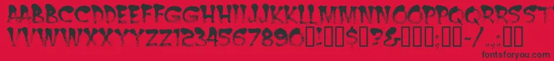 Burntmf Font – Black Fonts on Red Background