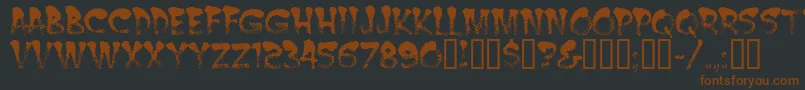 Шрифт Burntmf – коричневые шрифты на чёрном фоне