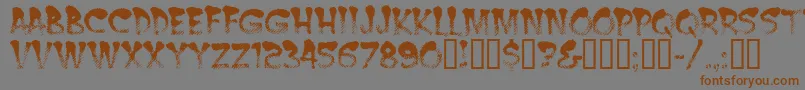 Шрифт Burntmf – коричневые шрифты на сером фоне