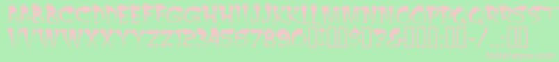 Burntmf Font – Pink Fonts on Green Background