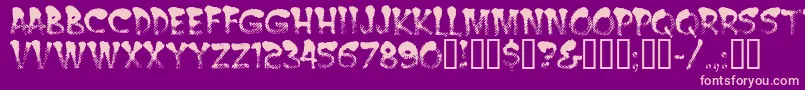 Burntmf Font – Pink Fonts on Purple Background