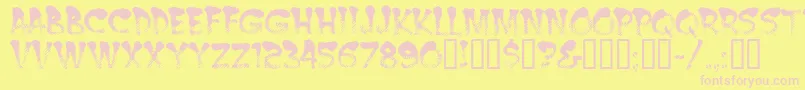 Шрифт Burntmf – розовые шрифты на жёлтом фоне