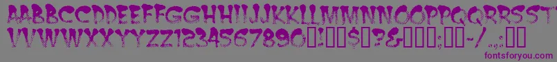 Burntmf Font – Purple Fonts on Gray Background