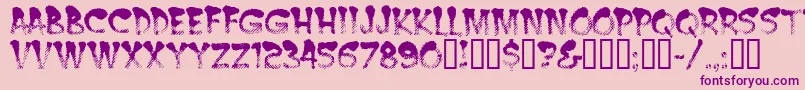 Burntmf-fontti – violetit fontit vaaleanpunaisella taustalla