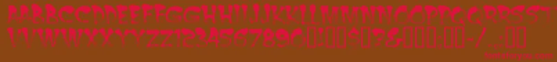 Burntmf Font – Red Fonts on Brown Background