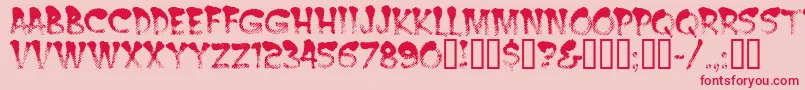 Burntmf Font – Red Fonts on Pink Background