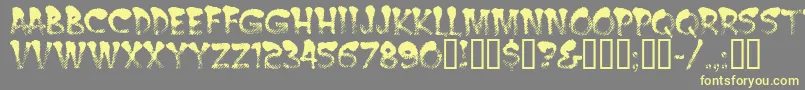 Burntmf Font – Yellow Fonts on Gray Background