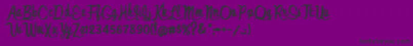 JonnyQuestClassic-Schriftart – Schwarze Schriften auf violettem Hintergrund