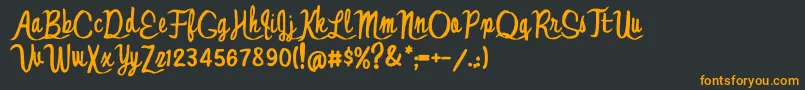 JonnyQuestClassic Font – Orange Fonts on Black Background