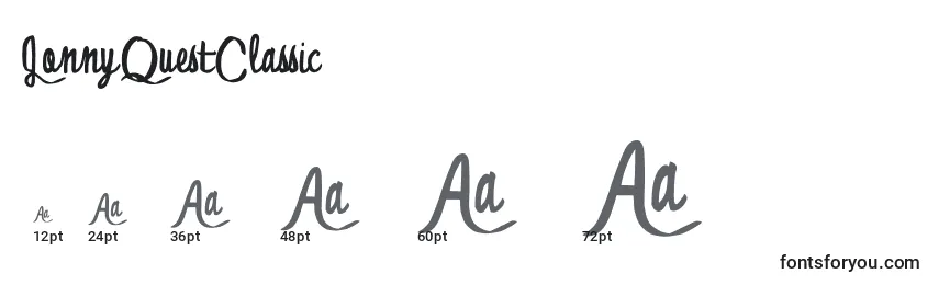 JonnyQuestClassic Font Sizes