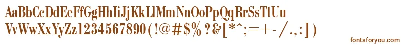 Bodonicondctt-fontti – ruskeat fontit valkoisella taustalla