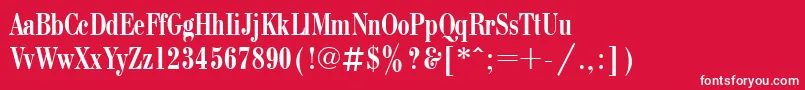 Bodonicondctt Font – White Fonts on Red Background