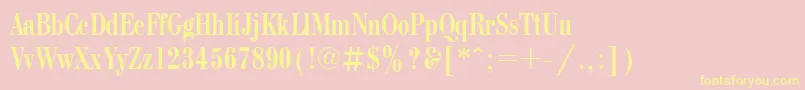 Bodonicondctt Font – Yellow Fonts on Pink Background