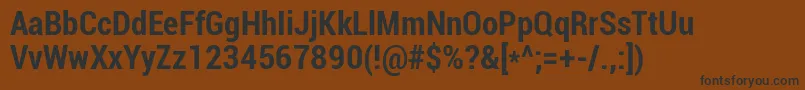RobotoBoldCondensed Font – Black Fonts on Brown Background