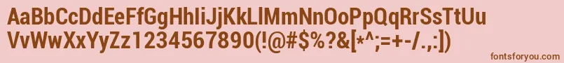 RobotoBoldCondensed Font – Brown Fonts on Pink Background