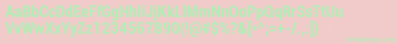 RobotoBoldCondensed Font – Green Fonts on Pink Background