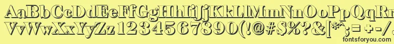 BaskervilleshadowBlackRegular Font – Black Fonts on Yellow Background