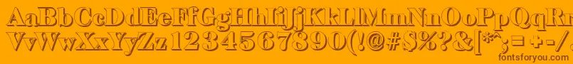 BaskervilleshadowBlackRegular Font – Brown Fonts on Orange Background