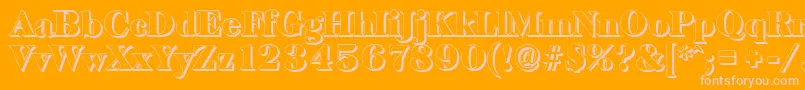 BaskervilleshadowBlackRegular Font – Pink Fonts on Orange Background