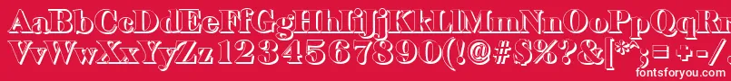 BaskervilleshadowBlackRegular Font – White Fonts on Red Background