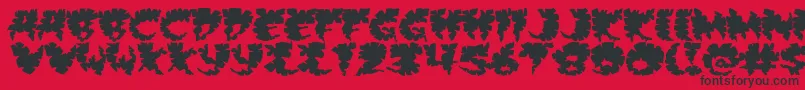 フォントExtra – 赤い背景に黒い文字