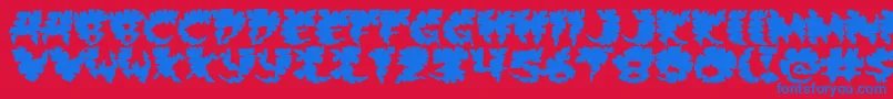 Extra Font – Blue Fonts on Red Background