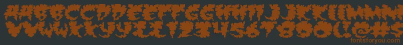 Extra Font – Brown Fonts on Black Background