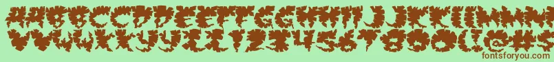 Extra Font – Brown Fonts on Green Background