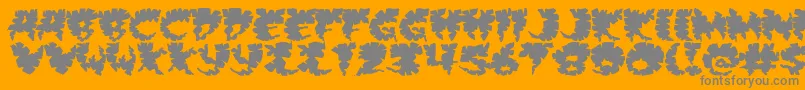 Extra Font – Gray Fonts on Orange Background