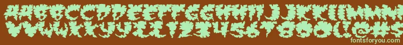 Extra Font – Green Fonts on Brown Background