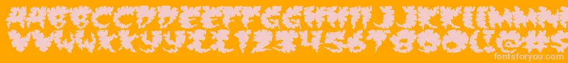 Extra Font – Pink Fonts on Orange Background